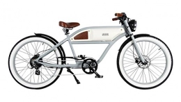 GREASER - Michaelblast Bici elettriches Elettrico Cruiser im Vintage Style e della Bike Bicicletta Greaser Grey white