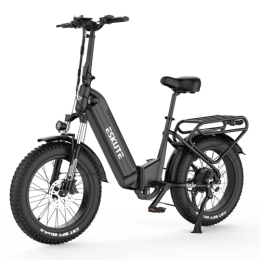 ESKUTE Bici ESKUTE Bicicletta elettrica Star 20 "x 4.0" pneumatici grassi, motore 250W, batteria interna 36 V 25 Ah, 80 miglia, cambio Shimano 7, 15, 5 mph, bici elettriche pieghevoli per adulti