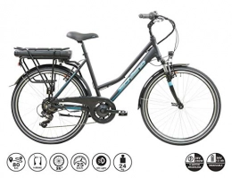 F.lli Schiano Bici elettriches F.lli Schiano E- Light 2.0, Bicicletta elettrica Women's, Nera, 26''