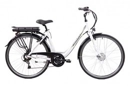 F.lli Schiano Bici elettriches F.lli Schiano E- Moon, Bicicletta elettrica Unisex Adulto, Bianca, 28''
