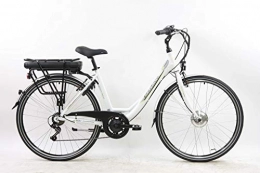 F.lli Schiano Bici elettriches F.lli Schiano E- Moon, Bicicletta elettrica Unisex Adulto, Bianca, 28''