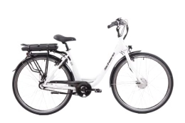 F.lli Schiano Bici elettriches F.lli Schiano E- Moon Nexus 7, Bicicletta Elettrica da Città, Adulto, Donna, Bianca, 28