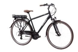 F.lli Schiano Bici F.lli Schiano E-Ride 28" E-Bike, Bicicletta Elettrica da Uomo con Motore 250W e Batteria al Litio 36V 10, 4Ah estraibile, con 21 Velocità, Nero (Black Matt)