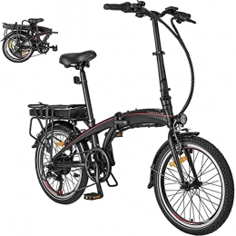F-wheel Bici elettriches F-wheel F39 Bici Elettrica Pieghevole - 20" Bicicletta Elettrica per Adulti, 25KM / H 250W Motor, 10Ah Batteria Shimano 7 Velocità, fino a 50KM con LCD Schermo, Ideale Urbano E-Bike