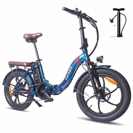 Fafrees Bici elettriches Fafrees Bici elettrica F20-PRO bicicletta elettrica urbana pieghevole da 20" Shimano E-bike a 7 velocità con motore da 250 W Batteria da 18 Ah, 25 km / h, 150 km, unisex adulto ebike (Aurora blu)