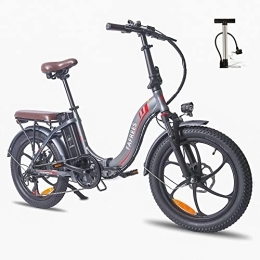 Fafrees Bici elettriches Fafrees Bici elettrica F20-PRO bicicletta elettrica urbana pieghevole da 20" Shimano E-bike a 7 velocità con motore da 250 W Batteria da 18 Ah, 25 km / h, 150 km, unisex adulto (grigio)