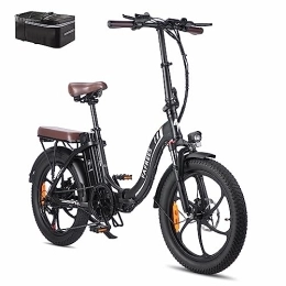 Fafrees  Fafrees Bici elettrica F20-PRO bicicletta elettrica urbana pieghevole da 20" Shimano E-bike a 7 velocità con motore da 250 W Batteria da 18 Ah, Allineare150 km, unisex adulto ebike, Nero