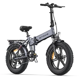 Fafrees Bici Fafrees EP-2PRO Bicicletta elettrica da 20 pollici, con batteria da 48 V, pieghevole, 150 kg, Bici elettriche per adulti, E-bike Pedelec per uomo e donna (grigio, 13AH)