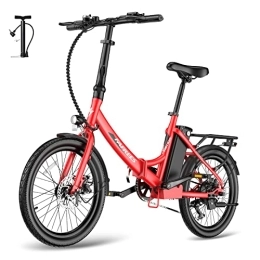 Fafrees  Fafrees F20 Light Bicicletta elettrica pieghevole da 20 pollici, 36 V, 14, 5 Ah, batteria elettrica da donna, 120 kg, 250 W, bicicletta elettrica pieghevole, 25 km / h, mountain bike Shimano 7S (rosso)