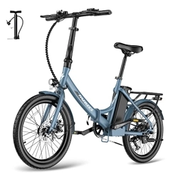 Fafrees Bici Fafrees F20 Light Bicicletta elettrica pieghevole da 20 pollici, bici elettrica da uomo 36 V 14, 5 AH, bici da 250 W 120 kg, Ebike da donna max. 25 km / h, Shimano 7S, bicicletta pieghevole (blu)
