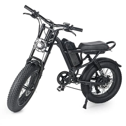 FEIYBIUKE Bici FEIYBIUKE Bicicletta elettrica per adulti, pneumatici da 20" x 4.0, fino a 30 miglia, batteria rimovibile da 48V 15AH, 7 velocità e doppio ammortizzatore, per adulti, spiaggia e montagna su neve