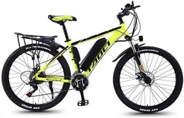 FGART Bici elettriches FGART Mountain Bike Elettrico per Lega di Alluminio per Adulti Biciclette all Terrain 26" 36V 350W 13Ah Rimovibile agli Ioni di Litio Intelligente Ebike Mens, Giallo 1, 13AH 80 Km