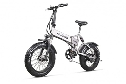 Ficyacto Bici elettriches Ficyacto Bicicletta Elettrica Pieghevole Fat Tire 20", Telaio in lega di alluminio, 500W 48V 12.8Ah, Doppia sospensione