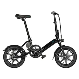 Fiido Bici FIIDO D3 Pro, bicicletta elettrica pieghevole in lega di alluminio, portatile, alla moda, per uomo e donna, 14", 36 V, 7, 5 Ah, 25 km / h, 60 km / h, 18 kg, 250 W, motore senza spazzole (nero)