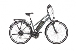 Fischer Bici elettriches Fischer ETD 1806 (2018), bicicletta elettrica da donna, antracite opaco, 28", altezza 44 cm, motore ruota posteriore 45 Nm, batteria 48 V