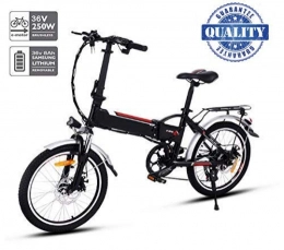 fiugsed Bici elettriches fiugsed - Bicicletta elettrica da Mountain Bike, 26", 36 V, 250 W, con Cambio a 21 Marce
