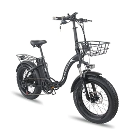 FLAGCO Bici elettriches FLAGCO Bicicletta elettrica da Montagna 20IN, Bicicletta Pieghevole elettrica 250W + 48V 15AH, Bicicletta elettrica per Adulti con Shimano 7 velocità e Display LCD 25 km / h, più Piani di Guida