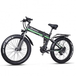 FLZ Electric Bicycle La Bici elettrica 1000W può Piegare Il Mountain Bike, Batteria al Litio Boost di Automobile Intelligente della Batteria della Gomma grassa Elettrico Bicicletta/Verde / 110×186c