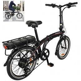 CM67 Bici Foldable City Bike Unisex Adulto 20' Nero, Unisex Adulto Nero Unica Biciclette elettriche Pneumatici 3 modalit di velocit modalit Crociera 250W Batteria 36V 10Ah Display LCD