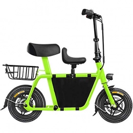 LPsweet Bici elettriches Folding Bike Elettrico, età Due Ruote Mini Pedal Electric Car Leggero E Alluminio Folding Bike con Pedali per Adulti, Uomini E Donne, Verde, 55km