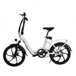 LKLKLK Bici Folding Electric Bike 20", 36V10AH Batteria al Litio Rimovibile con Schermo LCD per Strumenti Anteriore e Posteriore Freni a Disco LED Highlight Bianco