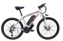 G.Z Bici elettriches G.Z Bicicletta elettrica, Lega di Alluminio Mountain Bike off-Road Ciclomotore, 48V13A Grande capacità della Batteria al Litio, 350W Potente Motore, la Massima Resistenza di 90 km, White Red