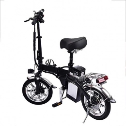 MezoJaoie Bici elettriches Gaeruite Ebike, bici elettrica pieghevole da 14 pollici per adulto, 350W 48V / 10AH Bicicletta elettrica pieghevole con pedali per bici, velocità massima 40 KM / H, portata 50KM