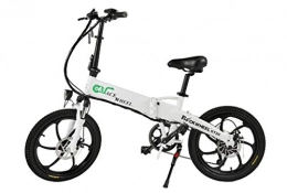 Sconosciuto Bici Generic, bicicletta elettrica da 20 pollici, mountain bike, 30 km / h, 350 W, 48 V, 7, 8 Ah, batteria rimovibile, 70 km di miglia, colore: bianco