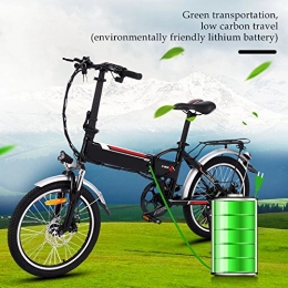 Gfone Bike Bicicletta Pieghevole 18.7pollici bicicletta elettrica pieghevole ruota anteriore mountain bike, motore 36V/250W, 7marce, Telaio in alluminio MTB con cuscinetti batteria integrato (DE)