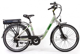 giama Bici giama Bicicletta Elettrica City Bike a Pedalata Assistita 26" 250W Bike Be Diva Bianca