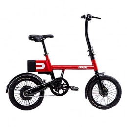 GJBHD Bici elettriches GJBHD Bicicletta Elettrica per Adulti Pieghevole per Bicicletta Batteria al Litio Boost Bici Elettrica 16 Pollici Mini Batteria per Auto Moto Red 16 Inches