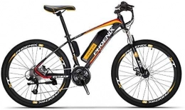 GQQ Bici elettriches GQQ Bicicletta a Velocit Variabile, Mountain Bike Elettrica per Adulti, Bici da Neve da 250 W, Batteria Al Litio Rimovibile da 36 V 10 Ah per Bici Elettrica a 27 Velocit, Arancione, Arancia