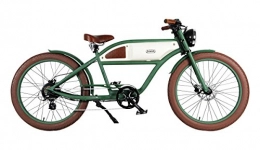 GREASER - Michaelblast Bici GREASER - Michaelblast Cruiser Vintage Style e Bike Bicicletta Greaser Green, White