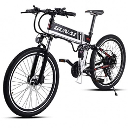 GUNAI Bici GUNAI E-Bike Mountain Bike, 500W, 48V 10Ah Batteria, Bici Elettrica da 26 Pollici, Cambio Shimano 5 Marce(Nero)