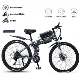 GUOJIN Bici elettriches GUOJIN 26 Pollici E-Bike, Bicicletta a Pedalata Assistita, velocità Massima 25km / h, Batteria 36V 13Ah, 3 modalità per Guida, Verde