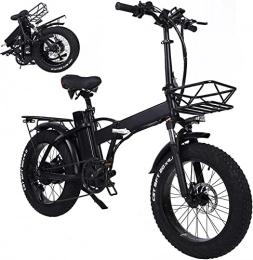 通用 Bici elettriches GW20-bici elettrica pieghevole da 20 pollici, motoslitta con pneumatici larghi 4.0, mountain bike con batteria al litio da 48 V, bici elettrica in lega di alluminio, Misuratore LCD