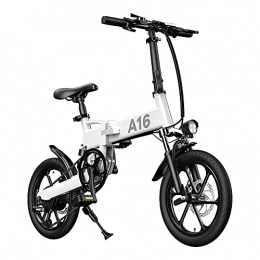 GXXDM Bici elettriches GXXDM Bicicletta Pieghevole elettrica da 16 Pollici A16 Shimano 7 velocità 350W Potenza Motore Gear Motor Batteria Rimovibile