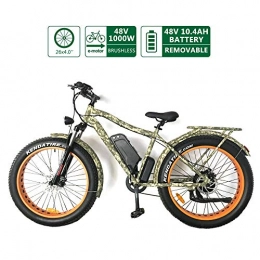 H&G Bici elettriches H&G 20 Pollici Bicicletta elettrica, Fat 4 Pollici Fat Ruote per Adolescenti Adulti Motore 1000W Batteria al Litio 48V10.4AH con Regolazione della Bici elettrica a 3 velocità
