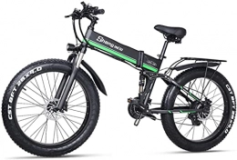 haowahah Bici elettriches Haowahah Shengmilo - Bicicletta elettrica pieghevole MX01, Shimano a 21 velocità, 3 modalità di guida, pedalata assistita, con batteria al litio rimovibile da 48 V / 12, 8 Ah (verde, una batteria)