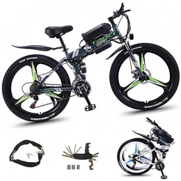 HAOYF Bici elettriches HAOYF 350W E-Bike per Adulti, Batteria Rimovibile agli Ioni di Litio 36 V / 13 Ah, Mountain Bike Pieghevole / Bici Elettrica da Viaggio, Lunga Durata 75 Km, Grigio, One Piece Wheel