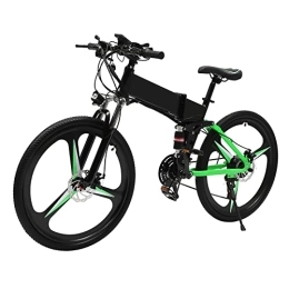 HaroldDol Bici elettriches HaroldDol Bicicletta elettrica E Bike 26 pollici, pieghevole, E-bike 36 V, 10, 8 Ah, batteria al litio a 21 marce, con display LCD
