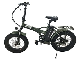 Genérico Bici HARRY'S EASY BIKE - VERDE - Bicicletta Elettrica Fat-bike Pieghevole con Motore da 250W, Telaio Pieghevole Alluminio, Batteria 36W10AH, Display LCD, Cambio Shimano a 7 Velocità