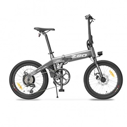 HIMO Bici HIMO Bicicletta elettrica Pieghevole Z20 con Sistema di Trasmissione a 6 velocità, LCD Impermeabile IPX7, Controllo vettoriale Intelligente, Freni a Doppio Disco (Grigio)