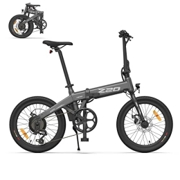 HIMO Bici elettriches HIMO Z20 MAX - Bicicletta elettrica pieghevole da 20 pollici, per adulti, motore da 250 W, batteria rimovibile da 36 V, 10 Ah, Pedelec con illuminazione StVO, bicicletta da città, colore grigio