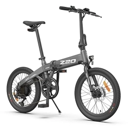 ADO Bici elettriches HIMO Z20 MAX Biciclette Elettriche Pieghevole per adulti, Motore 250 W, batteria rimovibile 36 V 10 Ah, Pedelec con illuminazione StVO bicicletta Nero