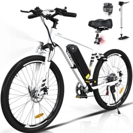 HITWAY Bici HITWAY Bicicletta Elettrica, Adulti Mountain Bike Elettrico, Bicicletta elettrica da 26" 2, 1 / 3, 0 / 4, 0, E-bike da pendolarismo con batteria rimovibile da 36V / 12AH, 48V15AH, 7 Velocità, 35-90km