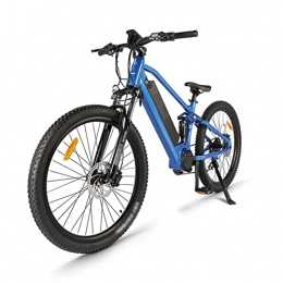 HMEI Bici elettriches HMEI Bicicletta elettrica Pieghevole Bici elettrica Adulti 750W Motore 48V 25Ah Batteria agli ioni di Litio Rimovibile 27.5'' Fat Tire Ebike Snow Beach Mountain E-Bike (Colore : Blu with Spare Batt)