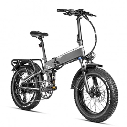HMEI Bici elettriches HMEI Bicicletta elettrica Pieghevole Bicicletta elettrica for Adulti Pieghevole 750W 20 * 4, 0 Pollici Pneumatico a Grasso Pneumatico Elettrico 48 V 12Ah Batteria Ebike (Colore : Nero)