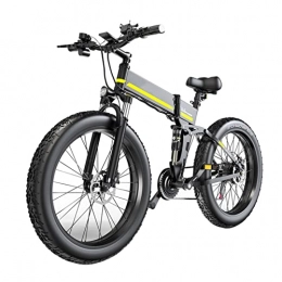 HMEI Bici elettriches HMEI Bicicletta elettrica Pieghevole Portatile 1000W 48V Bicicletta elettrica 26 Pollici 4. 0 Fat Tire con Batteria da 12, 8A Mountain Bike elettrica