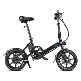 HOOGAO Bici elettriches HOOGAO Mountain Bike elettrica FIIDO D3, Bici elettrica Pieghevole per Donne Adulte, Bici elettrica da 250 W 14"con Bici elettrica da Uomo 36V / 7.8AH per pendolarismo in Città (Black)